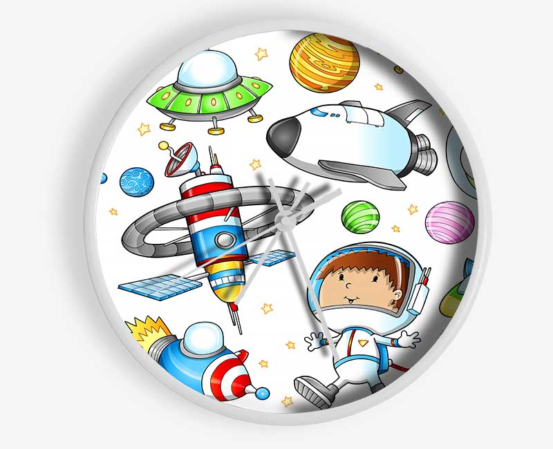 Space Kid Clock - Wallart-Direct UK