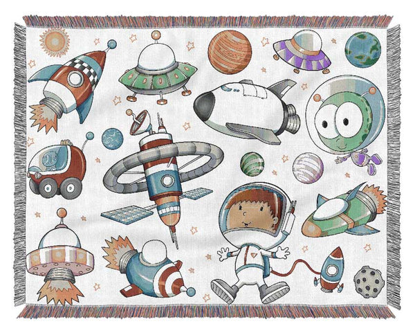 Space Kid Woven Blanket