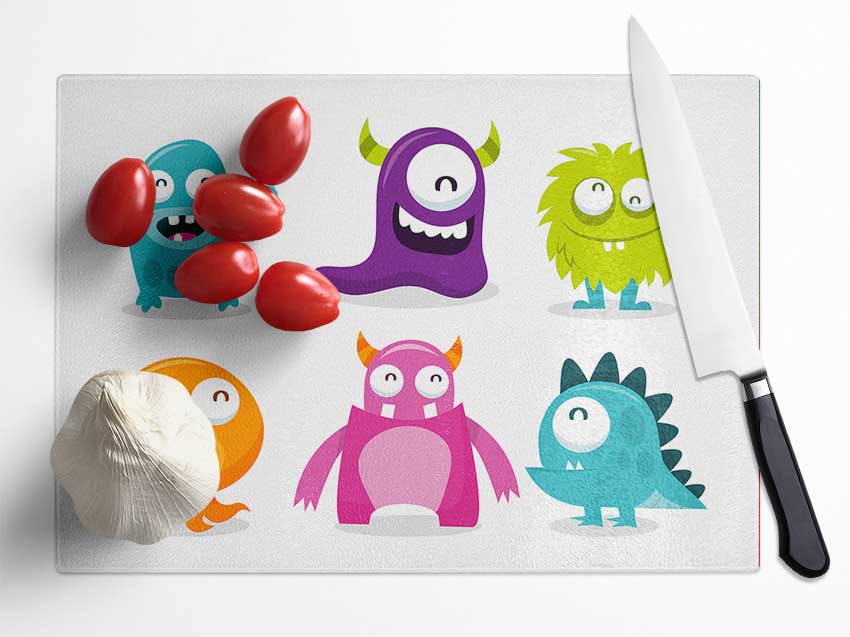 Monster Fun 1 Glass Chopping Board