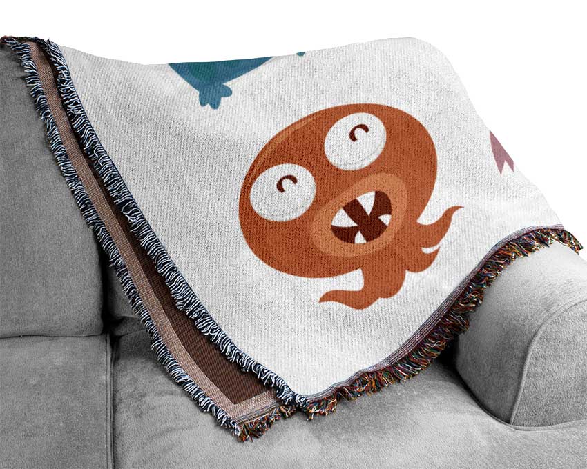 Monster Fun 1 Woven Blanket