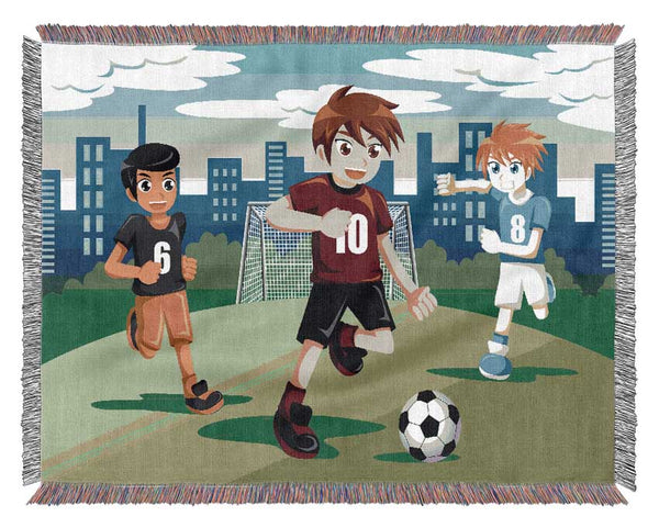 Football Kids Woven Blanket