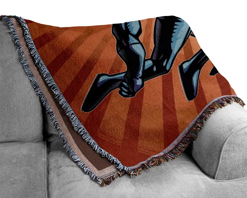 Superhero Fight Woven Blanket