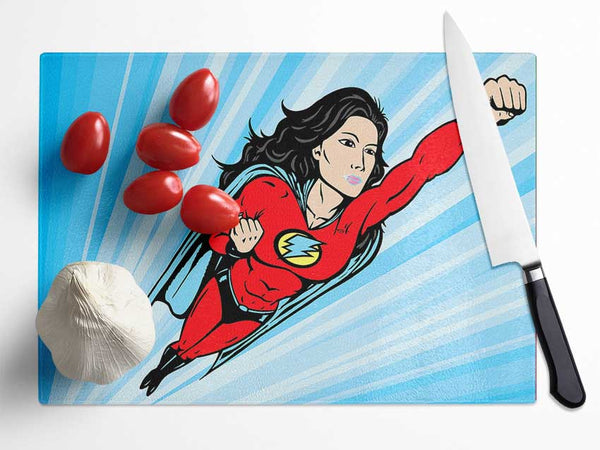 Superwoman Glass Chopping Board