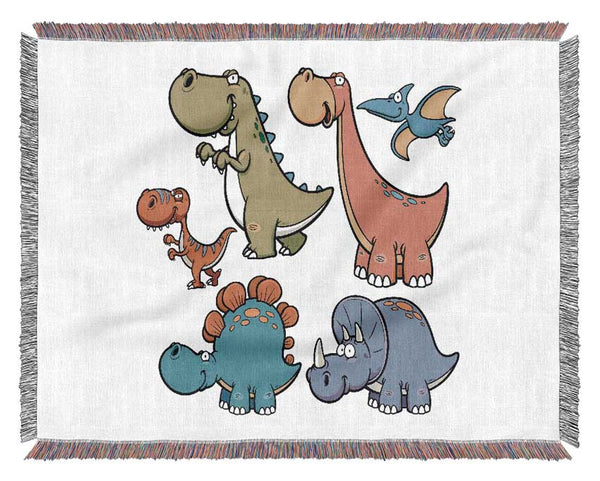 Dinosaur Tribe 1 Woven Blanket