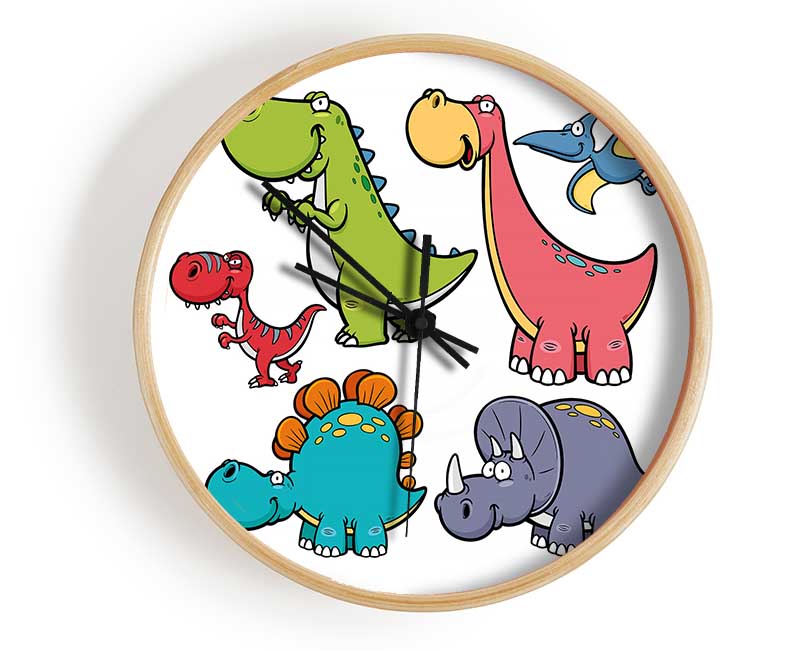 Dinosaur Tribe 1 Clock - Wallart-Direct UK