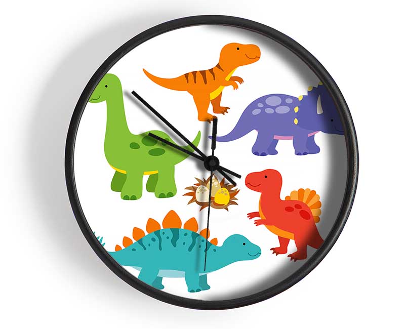 Dinosaur Tribe 2 Clock - Wallart-Direct UK