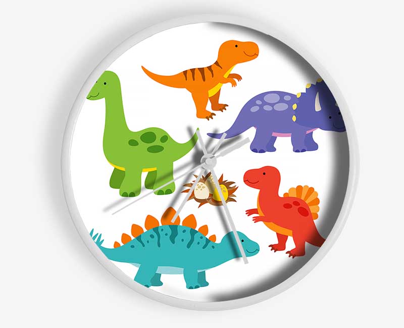 Dinosaur Tribe 2 Clock - Wallart-Direct UK