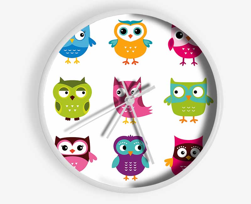 Owl Friends Clock - Wallart-Direct UK