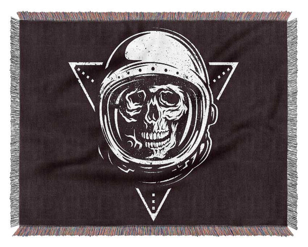 Spaceman Skull Woven Blanket