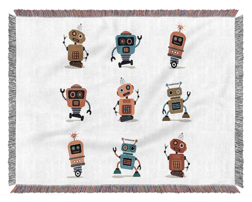 Robot Tribe Woven Blanket