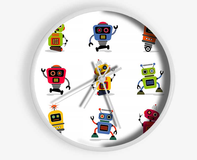 Robot Tribe Clock - Wallart-Direct UK