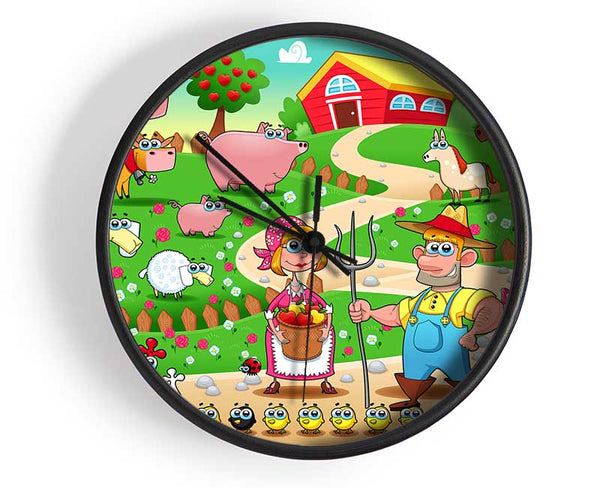 Old McDonald Had A Farm Clock - Wallart-Direct UK