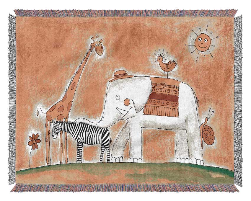 Safari Sunshine Love Woven Blanket