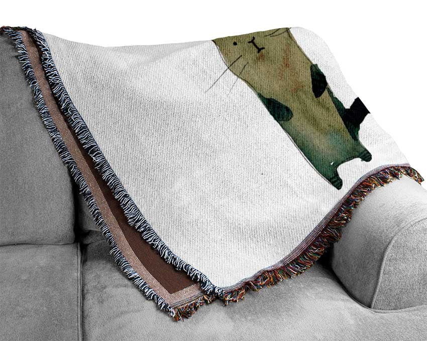 Umbrella Cats Woven Blanket