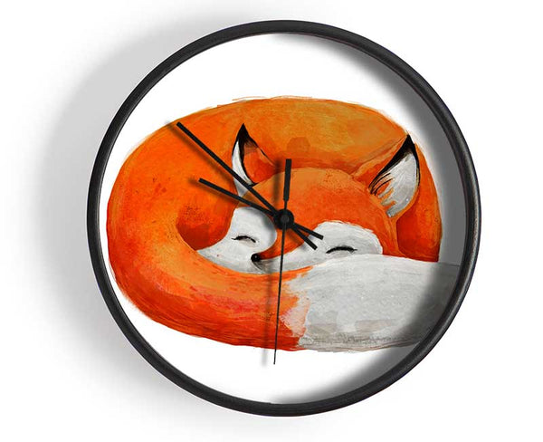 Sleeping Fox 1 Clock - Wallart-Direct UK