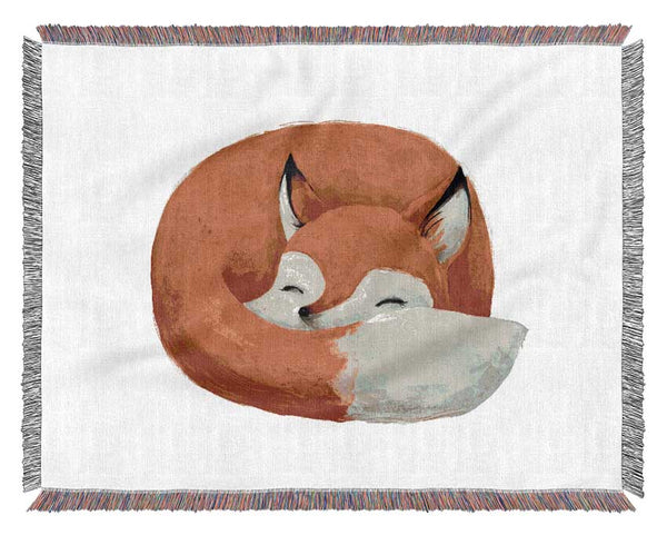 Sleeping Fox 1 Woven Blanket