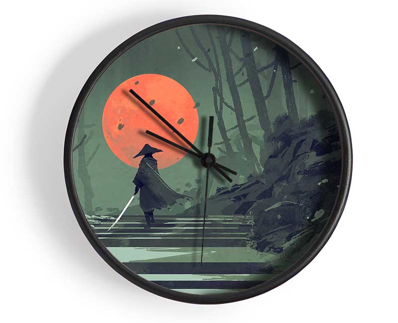 Samurai Warrior Sun Clock - Wallart-Direct UK