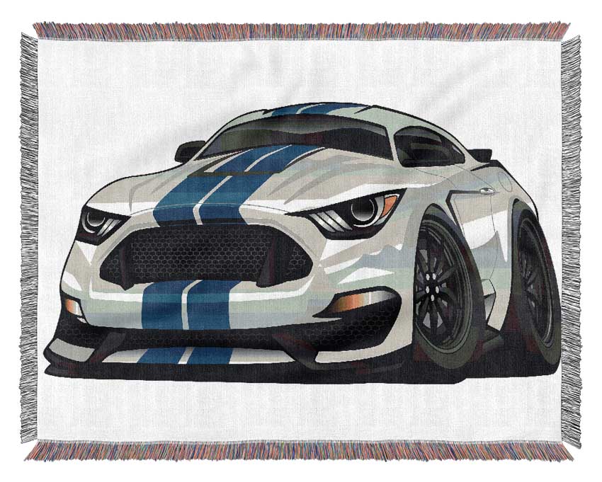 Mustang Car Beast Woven Blanket