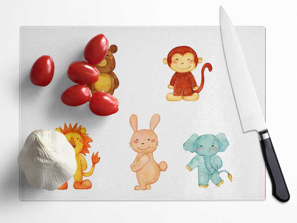 Animal Fun Glass Chopping Board