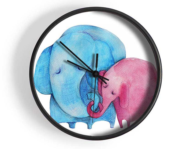 Mother And Baby Elephant Clock - Wallart-Direct UK