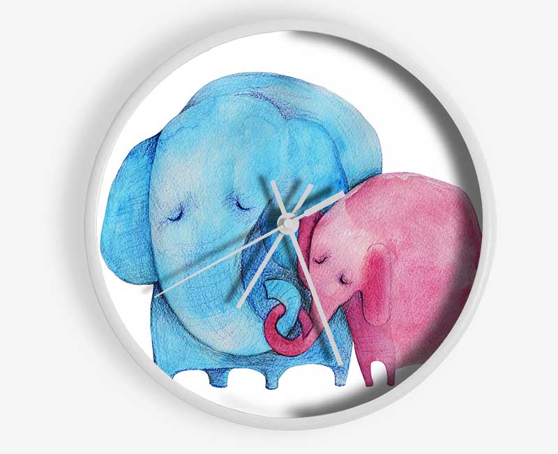 Mother And Baby Elephant Clock - Wallart-Direct UK