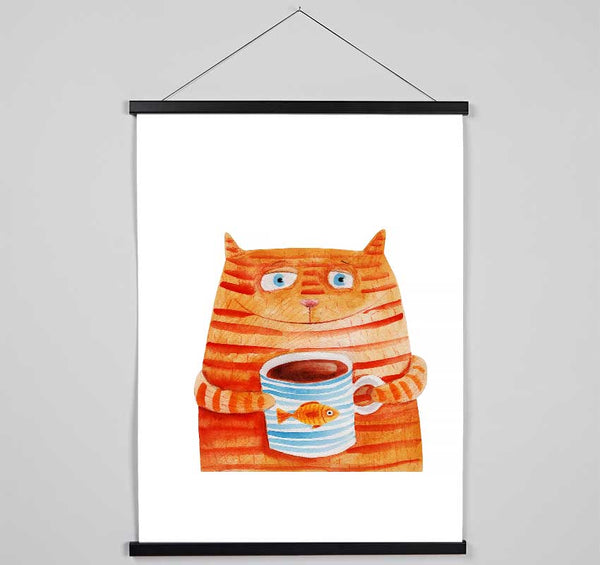 Tom Cat Drink Hanging Poster - Wallart-Direct UK