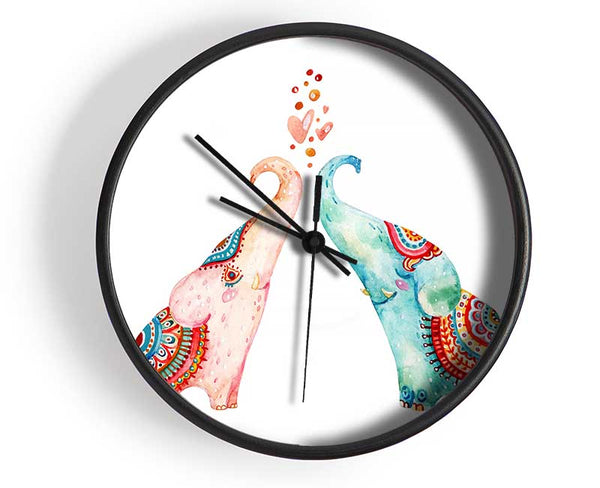 Elephant Love Clock - Wallart-Direct UK