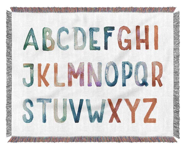 Rainbow Alphabet Woven Blanket