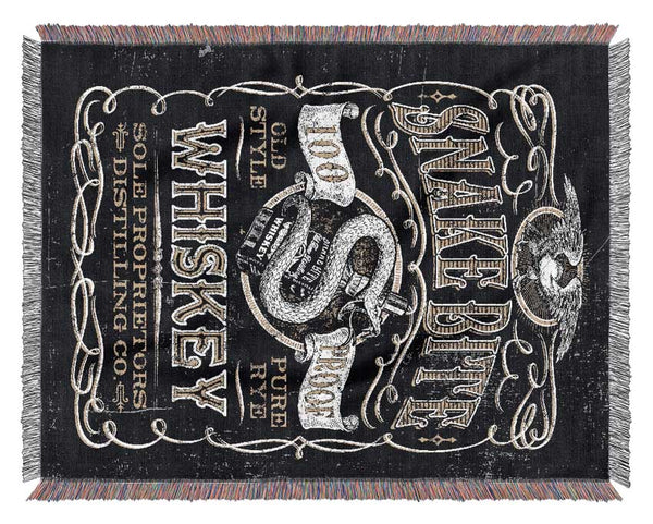 Snake Bite Whiskey Woven Blanket