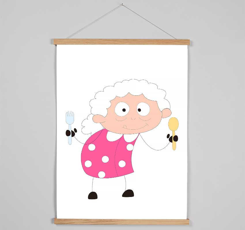 Grannies Kitchen Hanging Poster - Wallart-Direct UK