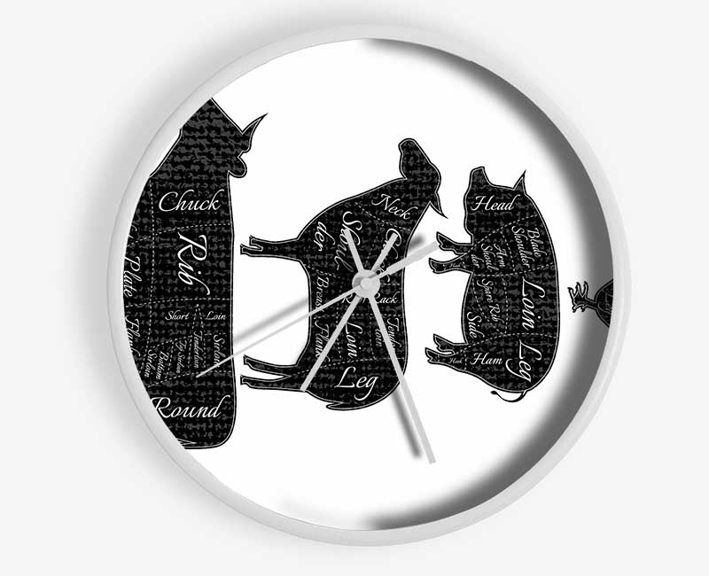 Butchers Selection 2 Clock - Wallart-Direct UK