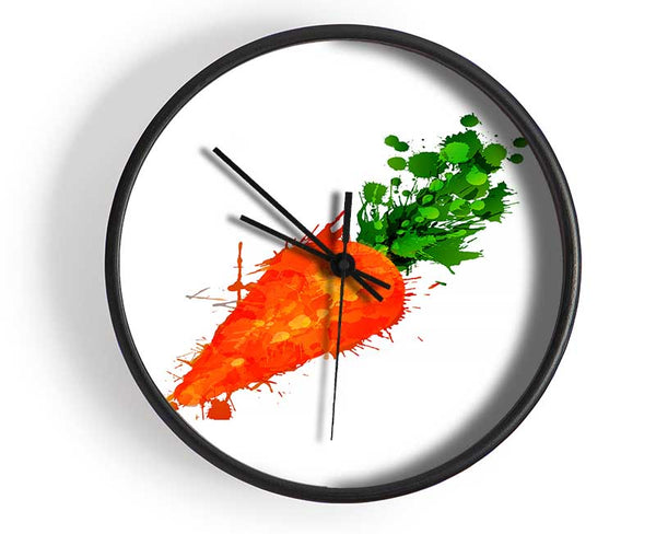 Carrot Splash Clock - Wallart-Direct UK