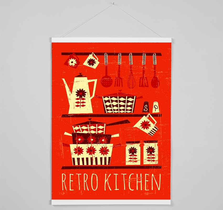 Retro Kitchen 1 Hanging Poster - Wallart-Direct UK