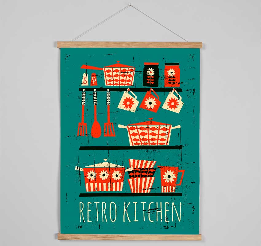 Retro Kitchen 2 Hanging Poster - Wallart-Direct UK