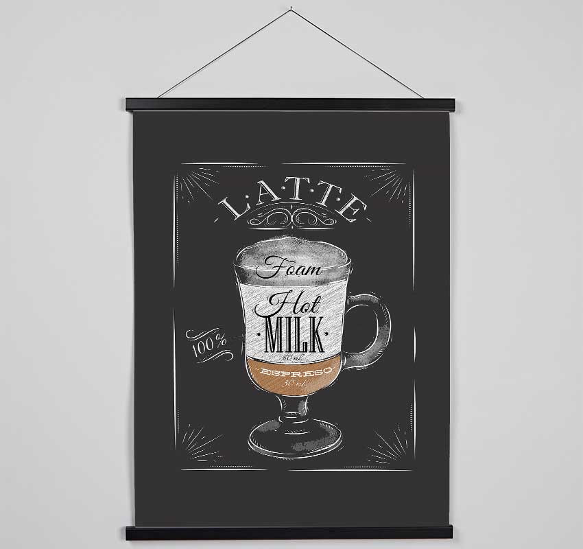 Latte Coffee 1 Hanging Poster - Wallart-Direct UK