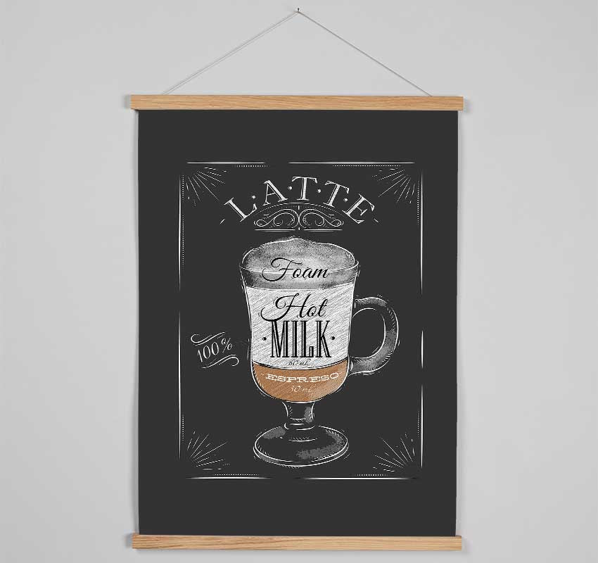 Latte Coffee 1 Hanging Poster - Wallart-Direct UK