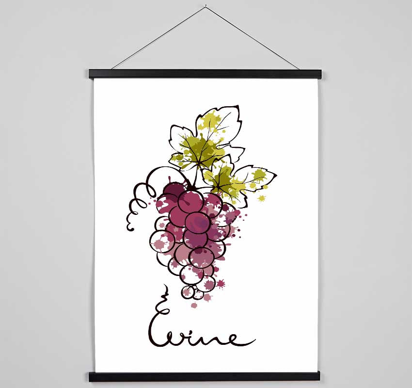 Red Wine From the Grape Hanging Poster - Wallart-Direct UK