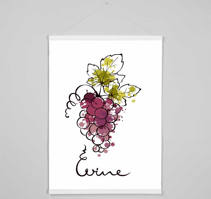 Red Wine From the Grape Hanging Poster - Wallart-Direct UK