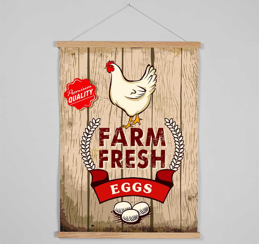 Farm Fresh Eggs Hanging Poster - Wallart-Direct UK