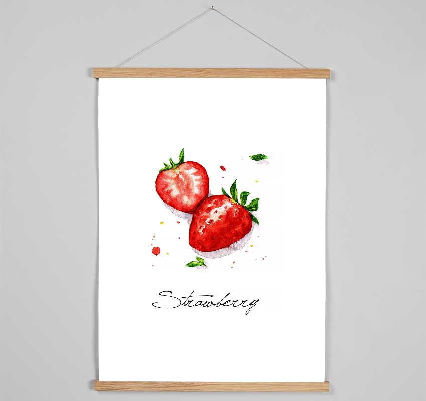 Strawberries Hanging Poster - Wallart-Direct UK