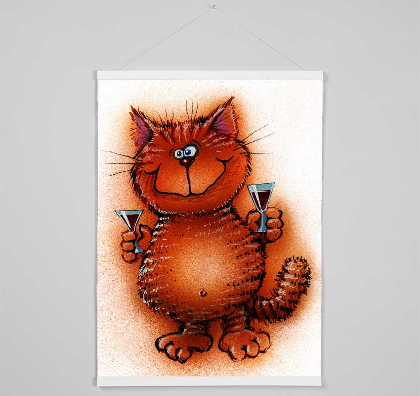 Cat Tipple Hanging Poster - Wallart-Direct UK