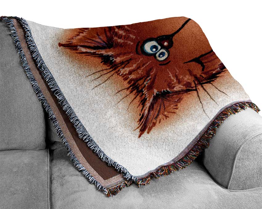 Cat Tipple Woven Blanket