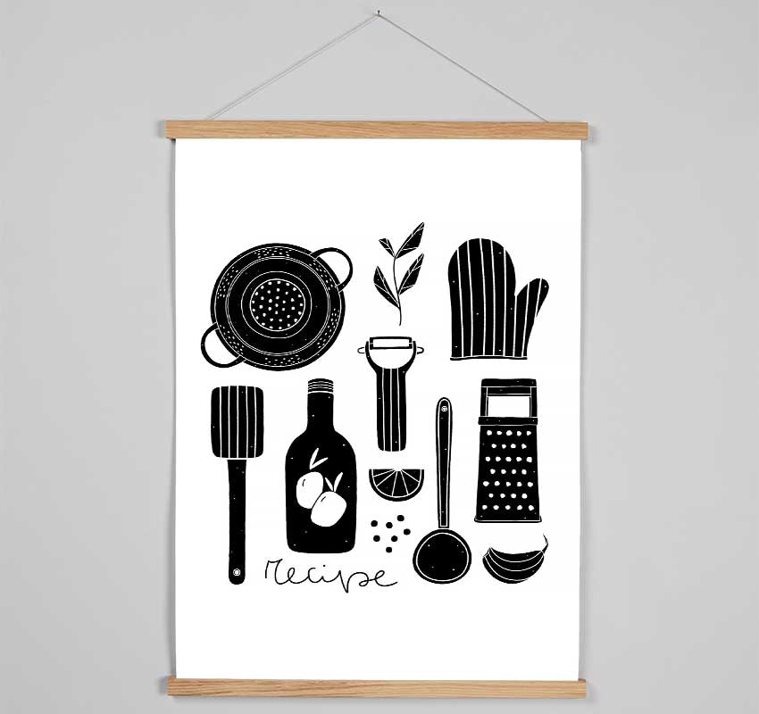 Utensils 3 Hanging Poster - Wallart-Direct UK