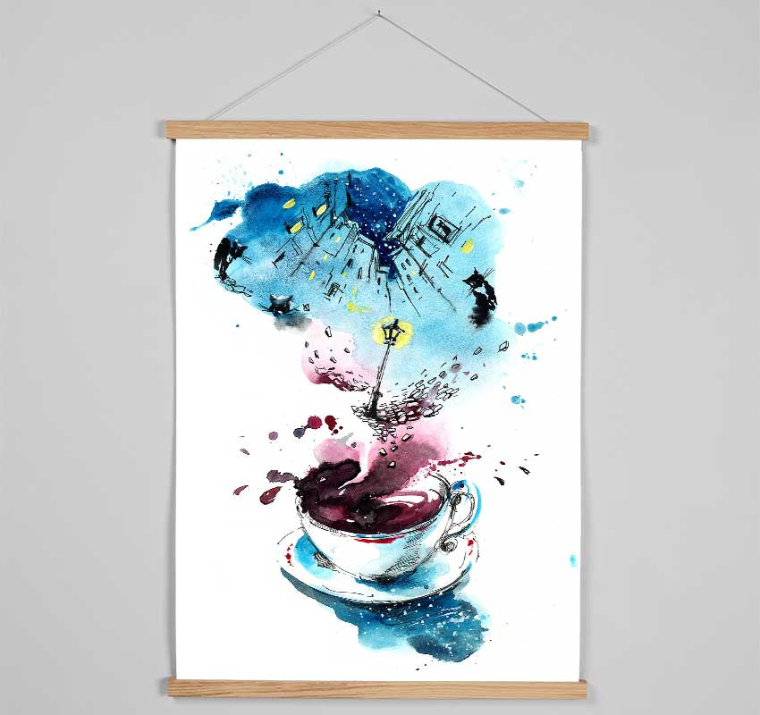 Coffee Nights Hanging Poster - Wallart-Direct UK