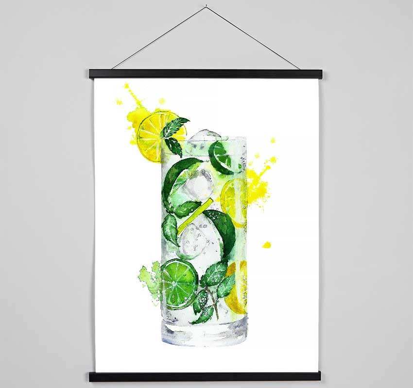 Tall Glass Of Gin And Tonic Hanging Poster - Wallart-Direct UK