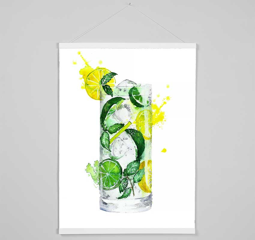 Tall Glass Of Gin And Tonic Hanging Poster - Wallart-Direct UK