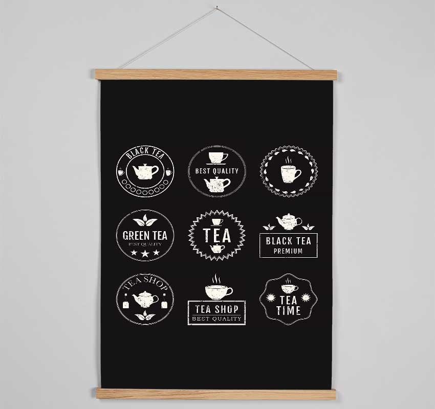 Selection Of Teas Hanging Poster - Wallart-Direct UK