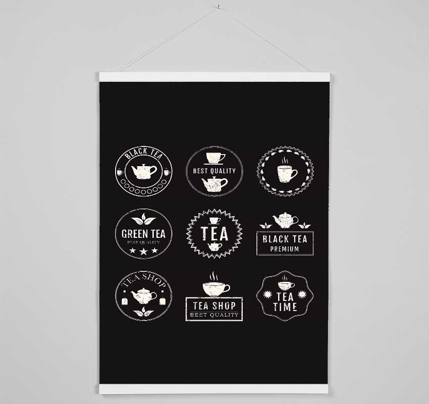 Selection Of Teas Hanging Poster - Wallart-Direct UK