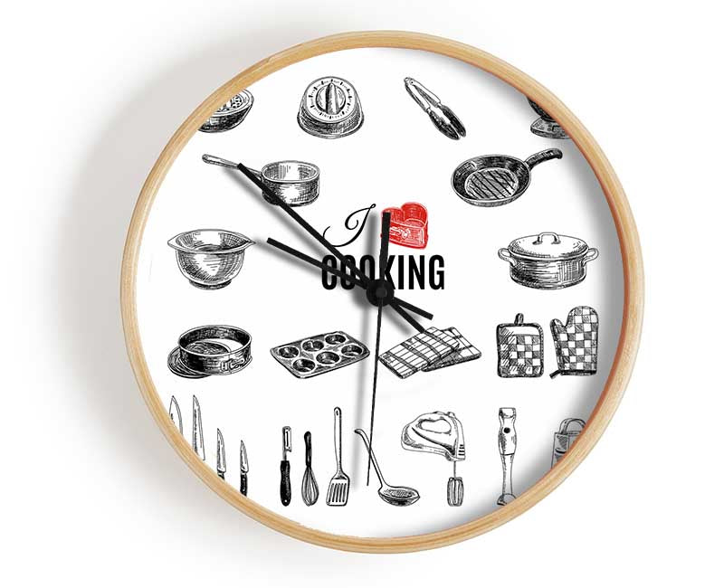 I Love Cooking 8 Clock - Wallart-Direct UK