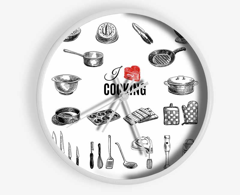 I Love Cooking 8 Clock - Wallart-Direct UK